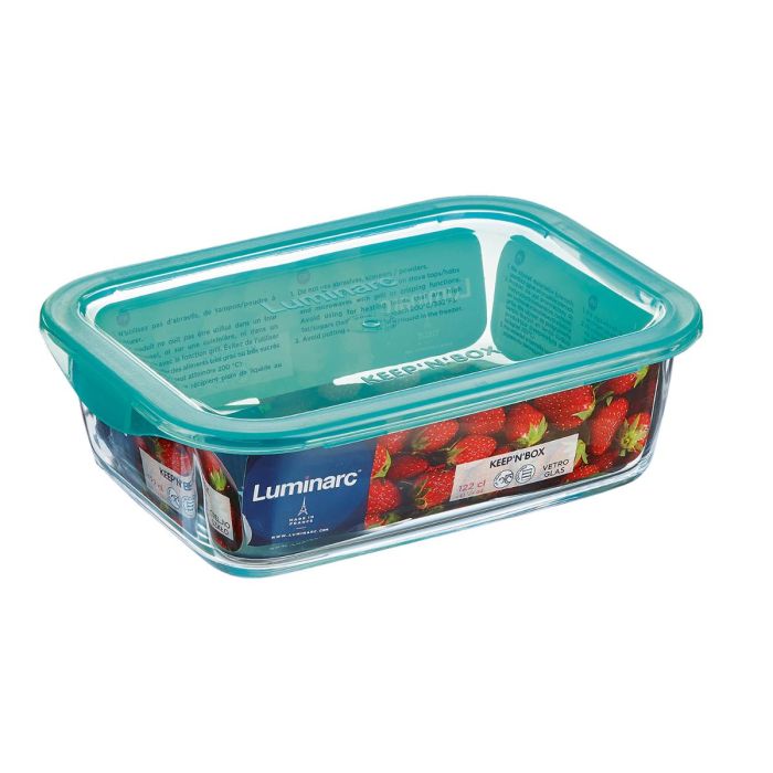 Recipiente Rectangular Vidrio con Tapa Keep'N Lagon Luminarc 12x8,5x5,4 cm - 38 cL 2