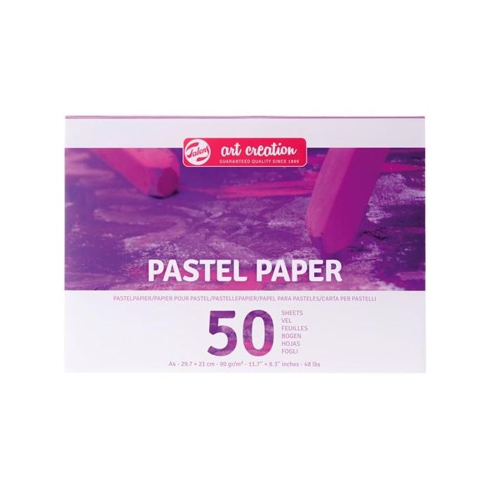 Talens art creation 50 hojas papel de dibujo para pasteles a4 90 gr
