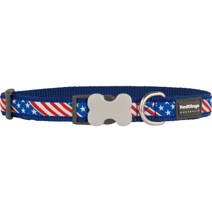 Collar para Perro Red Dingo STYLE US FLAG 15 mm x 24-36 cm 2