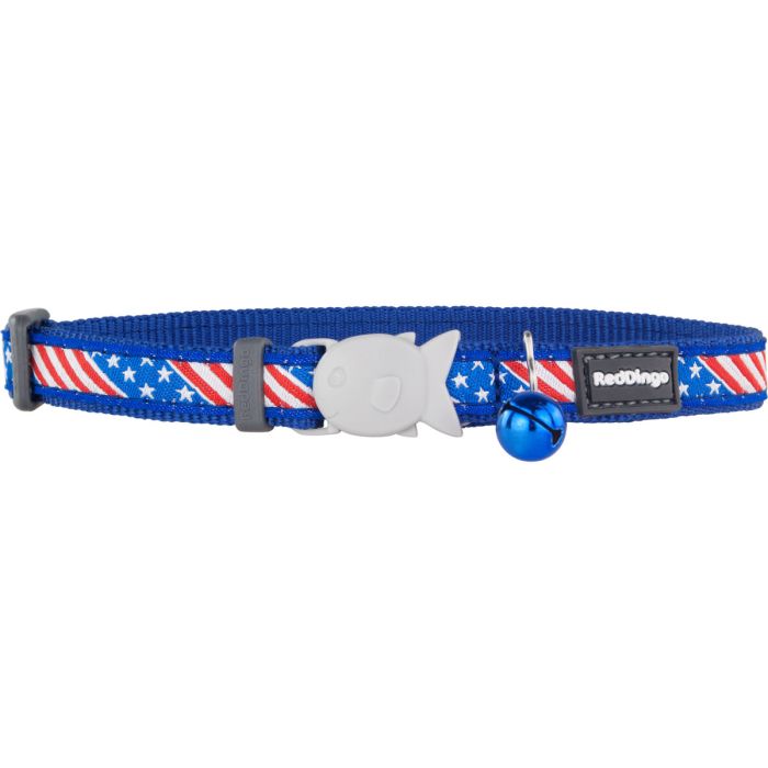 Collar para Gato Red Dingo US Flag 20-32 cm Azul