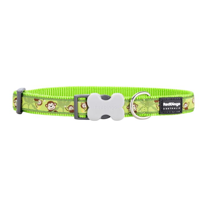 Collar para Perro Red Dingo STYLE MONKEY LIME GREEN 15 mm x 24-36 cm 1
