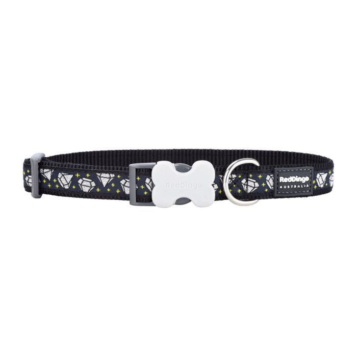 Collar para Perro Red Dingo Diamond 20-32 cm Negro