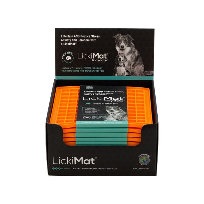 Comedero para Perro Lickimat TPR Naranja 1