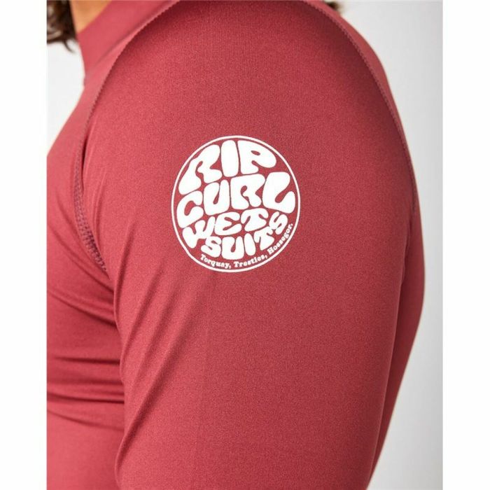 Camiseta de Baño Rip Curl  Corps Rojo Marrón Hombre 1
