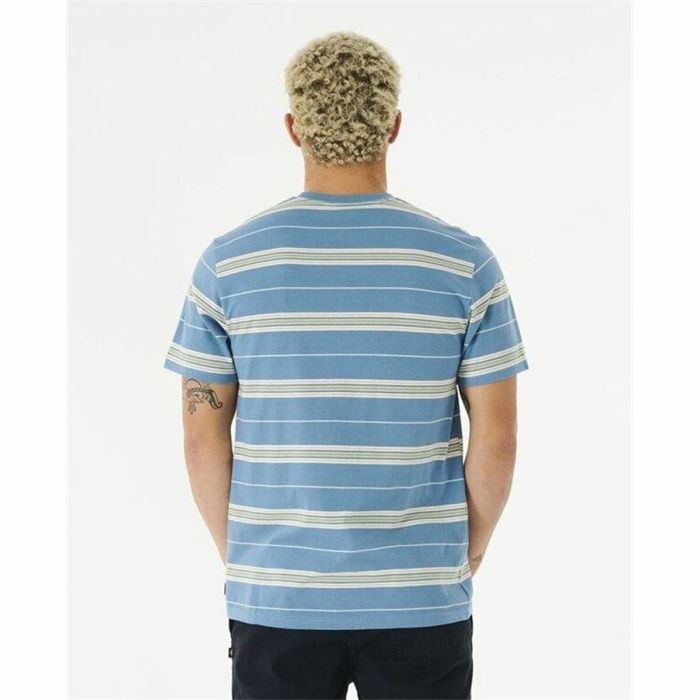 Camiseta Rip Curl Surf Revival Stripe Aguamarina Hombre 3