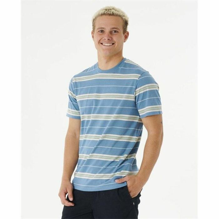 Camiseta Rip Curl Surf Revival Stripe Aguamarina Hombre 1