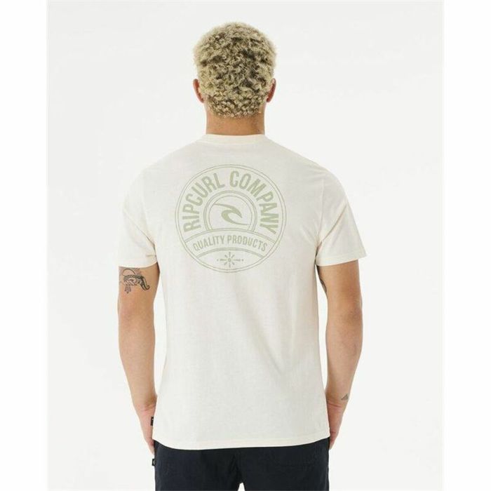 Camiseta de Manga Corta Hombre Rip Curl Stapler Blanco 3