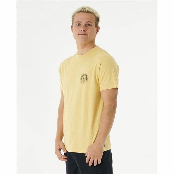 Camiseta Rip Curl Stapler Amarillo Hombre 2