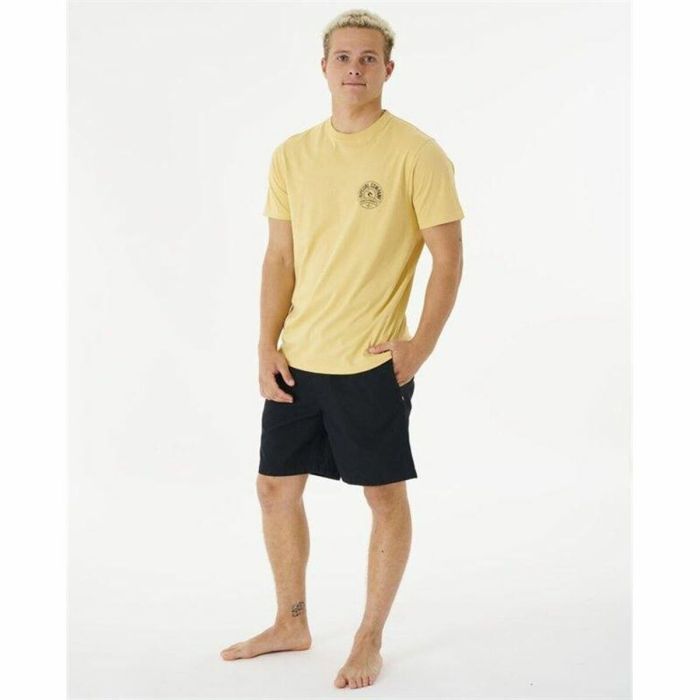 Camiseta Rip Curl Stapler Amarillo Hombre 1