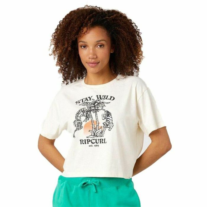 Camiseta de Manga Corta Rip Curl Stay Wild Blanco