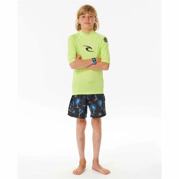 Camiseta de Manga Corta Infantil Rip Curl Wave Upf Verde limón 2