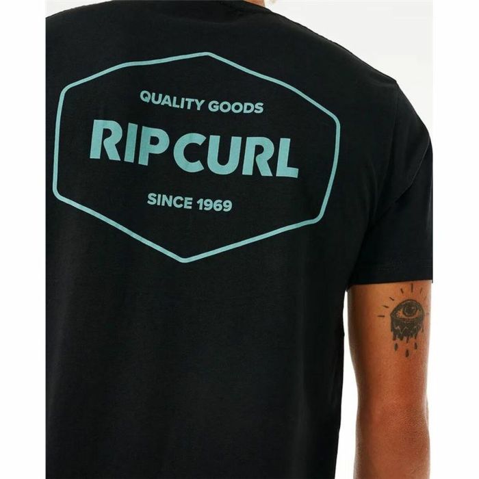 Camiseta de Manga Corta Hombre Rip Curl Stapler Negro 1