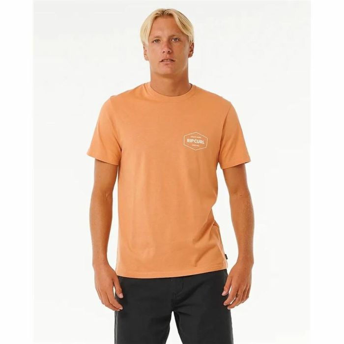 Camiseta Deportiva de Manga Corta Rip Curl Stapler Marrón claro 3