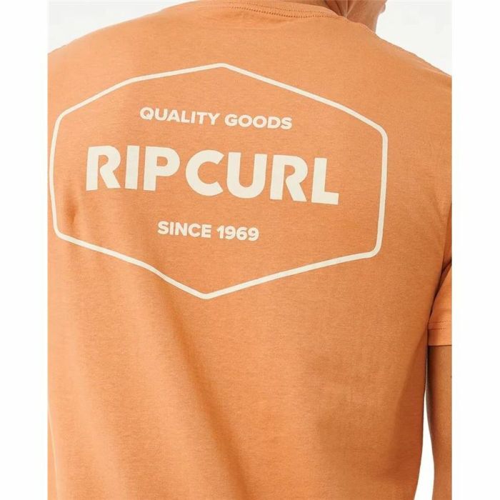 Camiseta Deportiva de Manga Corta Rip Curl Stapler Marrón claro 1