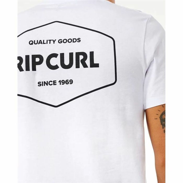 Camiseta de Manga Corta Hombre Rip Curl Stapler Blanco 1