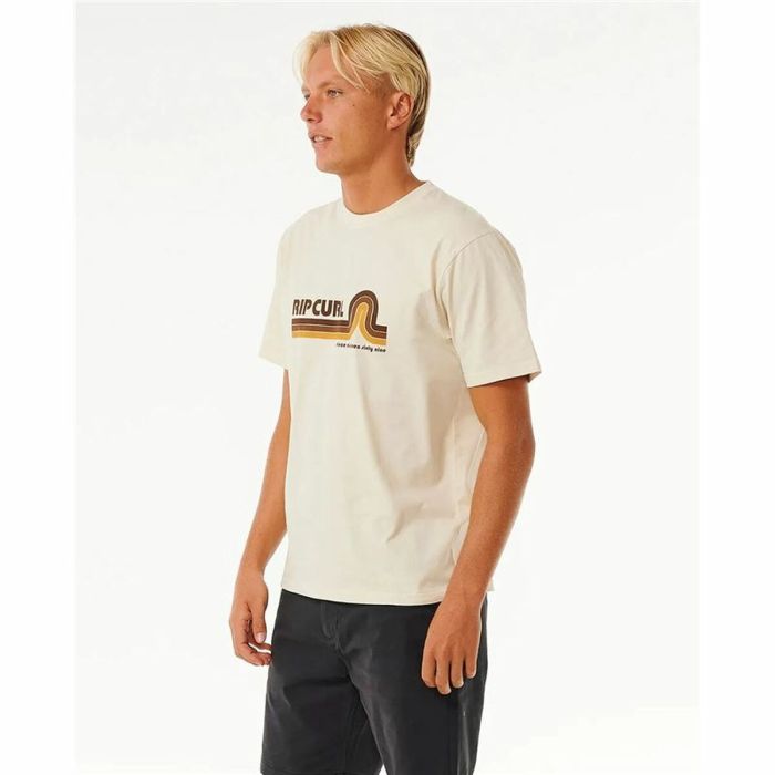 Camiseta de Manga Corta Hombre Rip Curl Surf Revival Mumma Blanco Cálido 3