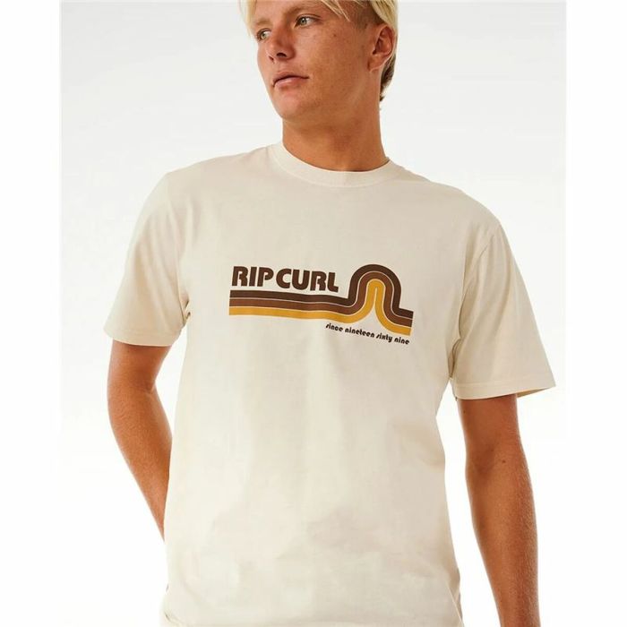 Camiseta de Manga Corta Hombre Rip Curl Surf Revival Mumma Blanco Cálido 1