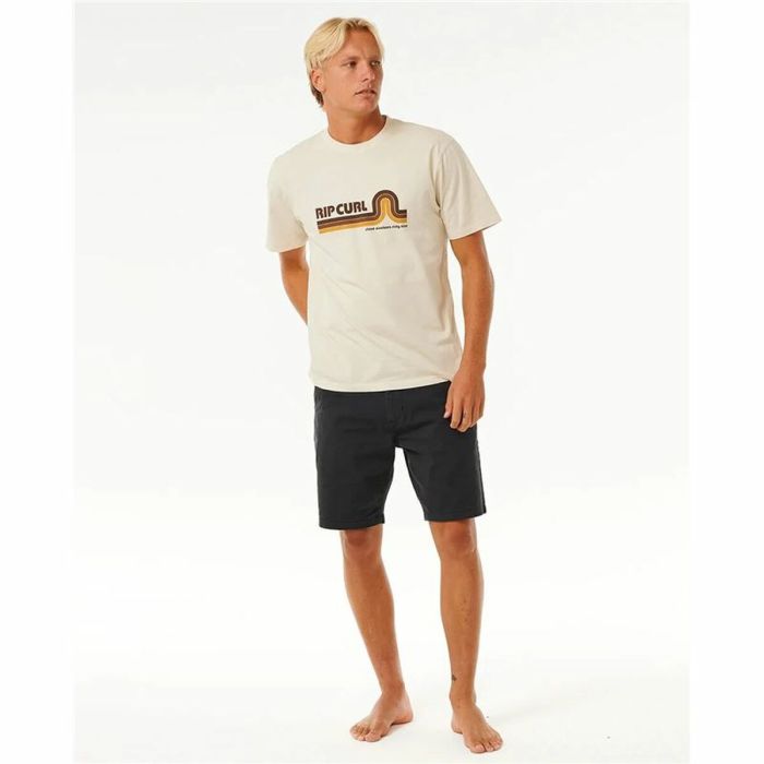 Camiseta de Manga Corta Hombre Rip Curl Surf Revival Mumma Blanco Cálido 5