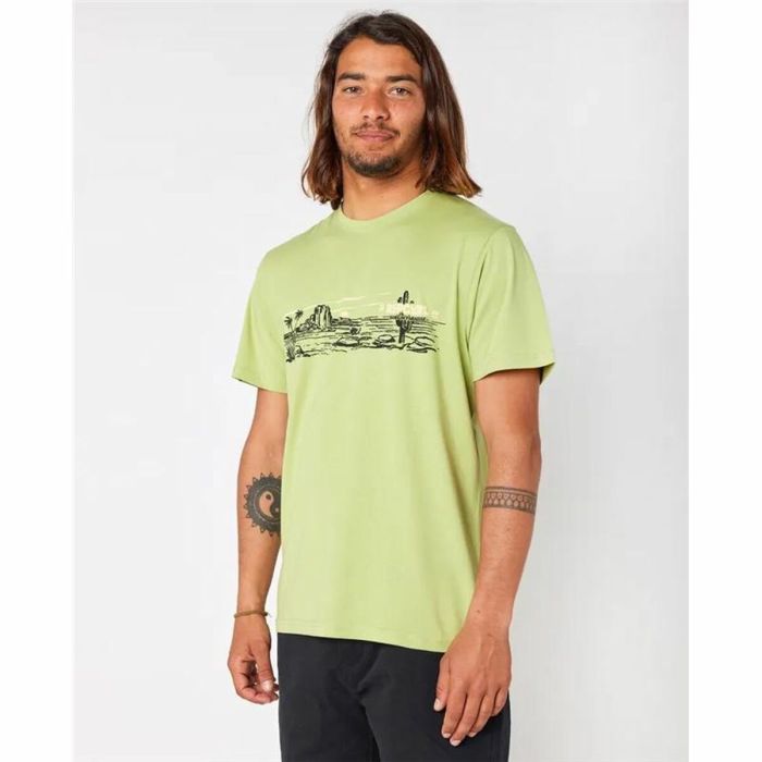 Camiseta de Manga Corta Hombre Rip Curl Paradise Land Verde Claro 2