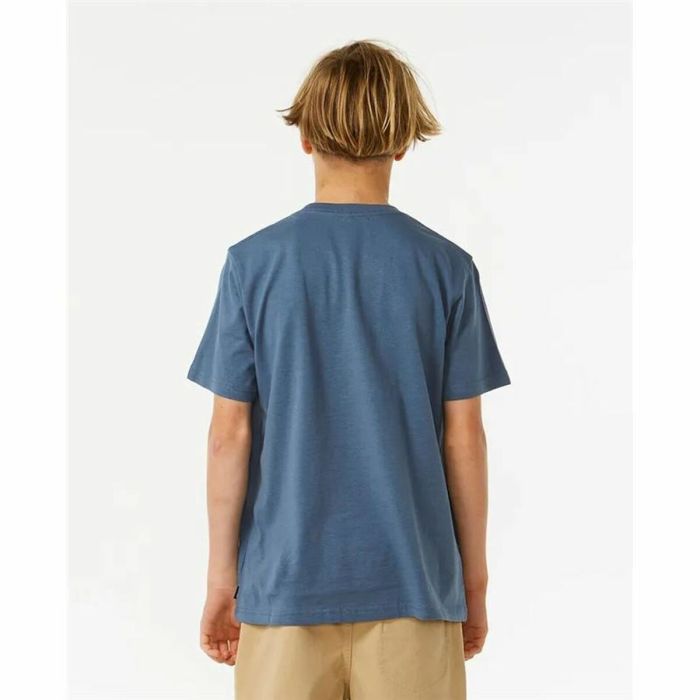 Camiseta de Manga Corta Infantil Rip Curl Lost Island Azul 3