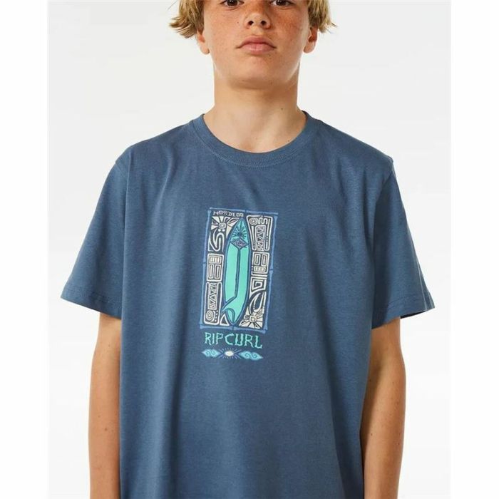 Camiseta de Manga Corta Infantil Rip Curl Lost Island Azul 1