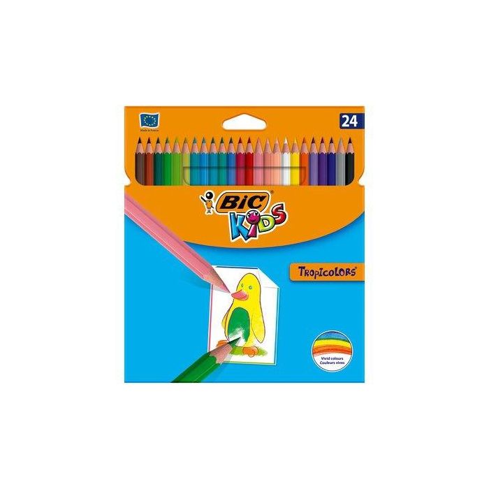 Bic Lápices de colores kids tropicolors estuche de 24 c/surtidos