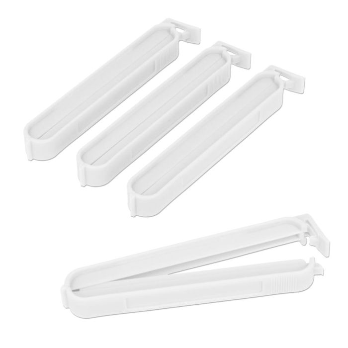 Metaltex Pinzas Cierrabolsas Grandes 10 cm de Polipropileno, 4 Unidades Surtidas en Color 3