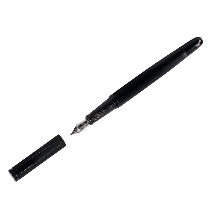 Belius Origen 1995 Pluma Estilográfica y Tinta Negra, Aluminio Cepillado Negro, Sistema Embolo, Grosor M, Caja Regalo 8