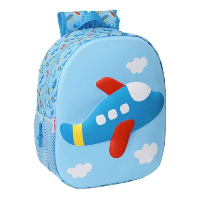 Mochila Escolar 3D Safta 27 x 33 x 10 cm Avión 0 Mochila Escolar 3D Safta 27 x 33 x 10 cm Avión 0