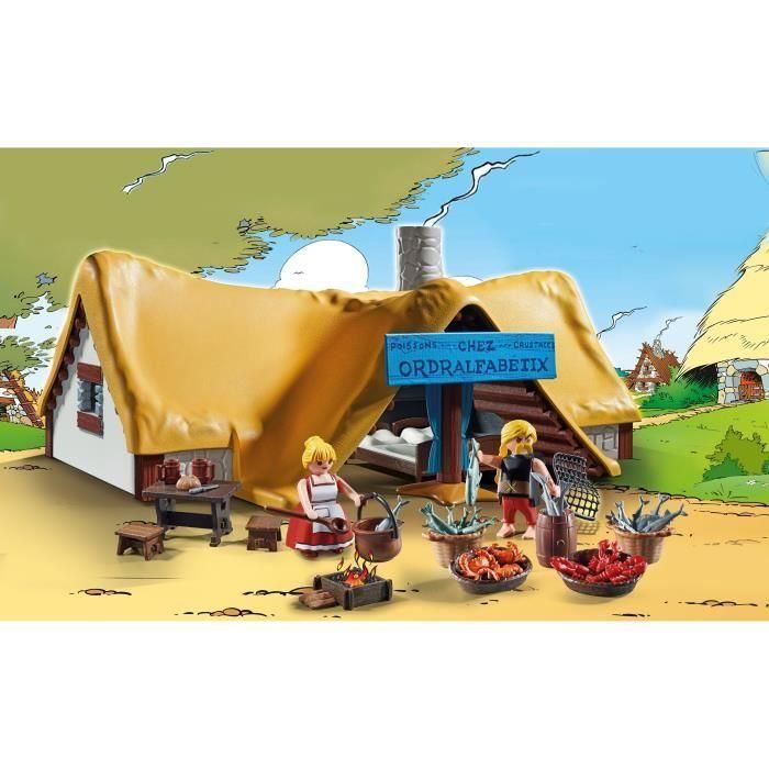 Playmobil 71266 Cabaña de Ordenalfabetix Astérix, Playset Juguete de Construcción para Recrear Escenas del Cómic, Niños +5 años 1