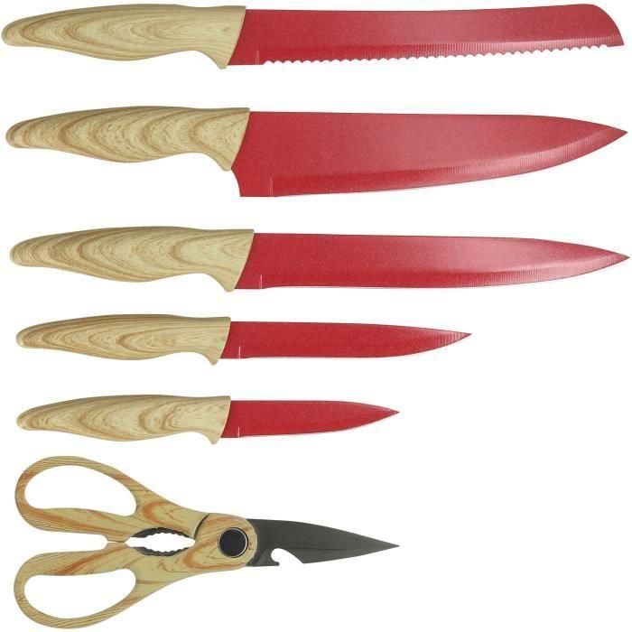 Bloque de cuchillos de 6 piezas - MENASTYL - 5041061 - Hoja de cerámica - Polipropileno - Magenta 2 Bloque de cuchillos de 6 piezas - MENASTYL - 5041061 - Hoja de cerámica - Polipropileno - Magenta 2