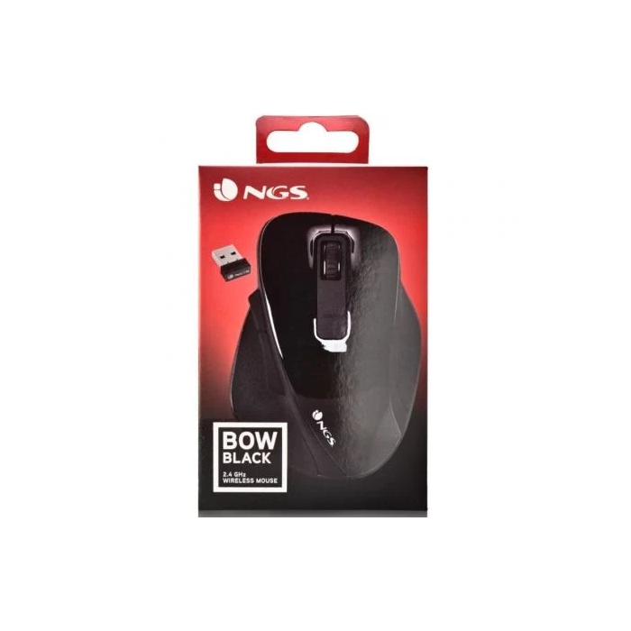 Ratón Inalámbrico Óptico NGS BOWBLACK Negro 1600 dpi (1 unidad) 4
