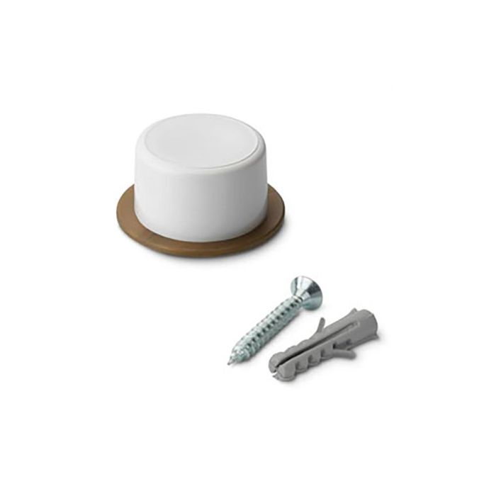 Inofix Tope de puerta blanco con tornillo, blister 2 unid.