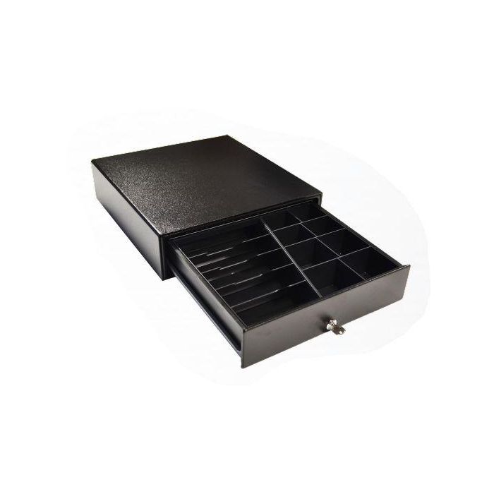apg Cash Drawer ECD330B Cajón Portamonedas con 8 Compartimentos para Monedas y 5 para Billetes