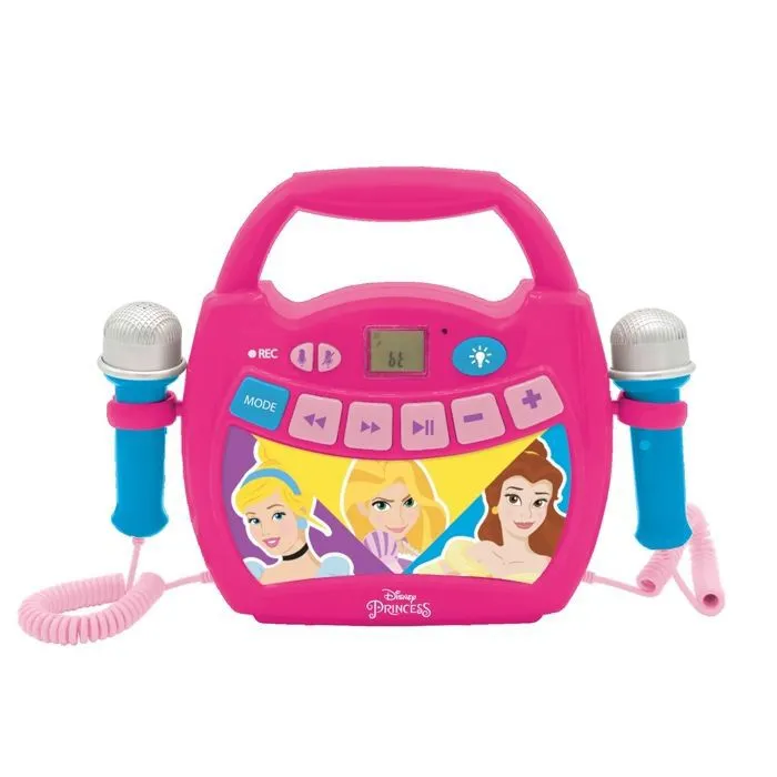 Lexibook Altavoz Bluetooth Karaoke Princesa de Disney con Efectos de Luz y 2 Micrófonos, Batería Recargable 1 Lexibook Altavoz Bluetooth Karaoke Princesa de Disney con Efectos de Luz y 2 Micrófonos, Batería Recargable 1