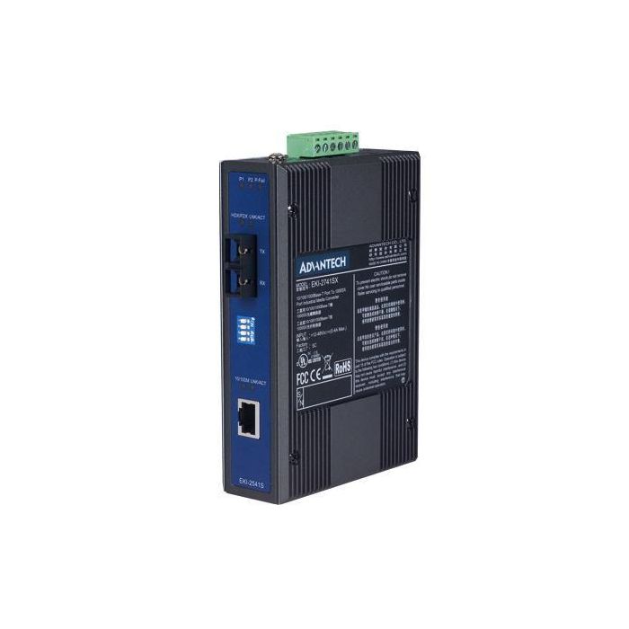 Advantech Ethernet to Single mode fiber media converter