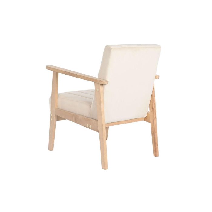 Sillon Sixties DKD Home Decor Beige Natural 68 x 81 x 63 cm 4