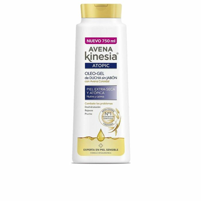 Avena Kinesia Avena Topic Oleo-Gel Ducha Calmante Hidratante para Piel Atópica, Seca y Sensible, Sin Jabón 750 ml Avena Kinesia Avena Topic Oleo-Gel Ducha Calmante Hidratante para Piel Atópica, Seca y Sensible, Sin Jabón 750 ml