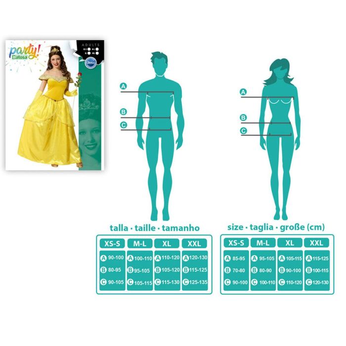 Disfraz para Adultos Dorado Princesa 4