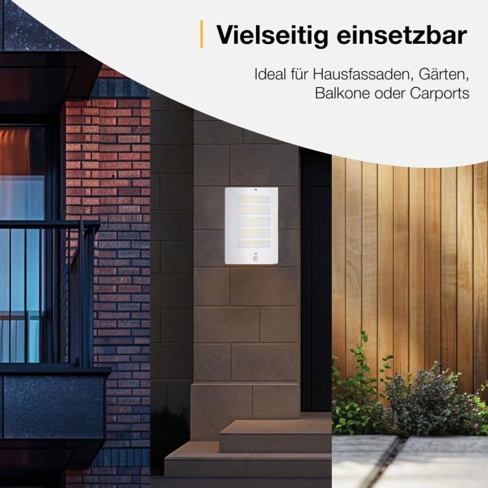 Brilliant Lámpara de Pared TODD-Outdoor con Detector H29cm Blanco Brillante 4