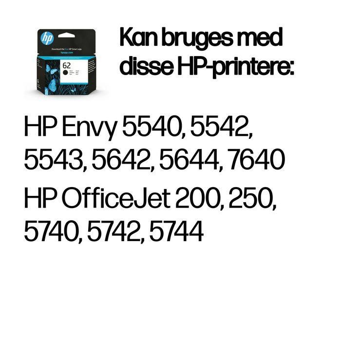 HP 62 Cartucho de Tinta Negro Original 7