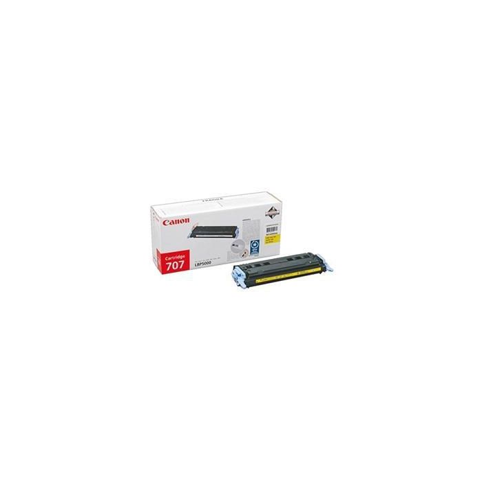 Canon Tóner 707 9421A004 Amarillo para Impresora Láser LBP5000 hasta 2.000 Páginas