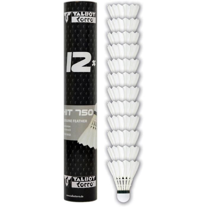 Schildkröt HIT 750 Speed 77 Volantes Bádminton Pluma Natural - Pack de 12 - Entrenamiento y Ocio Alto Rendimiento Schildkröt HIT 750 Speed 77 Volantes Bádminton Pluma Natural - Pack de 12 - Entrenamiento y Ocio Alto Rendimiento