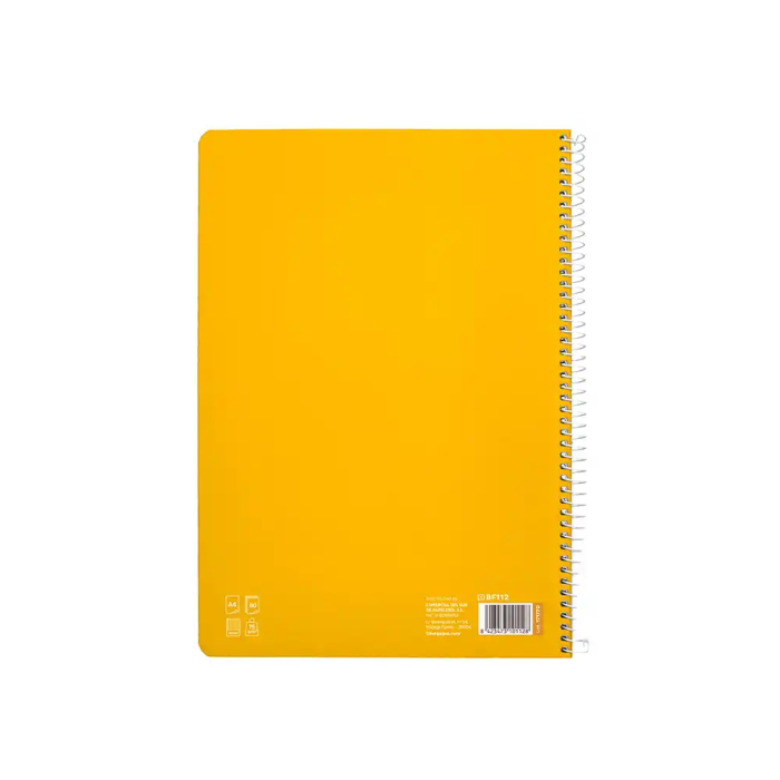 Liderpapel Cuaderno Espiral Pautaguía A4 Tapa Blanda 80 Hojas 75gr Cuadro Pautado 4mm Color Amarillo 2
