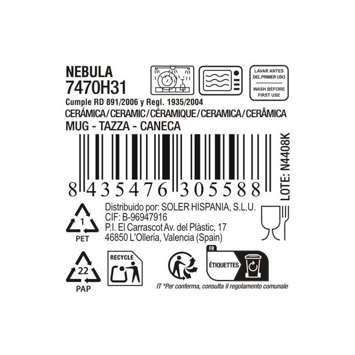 La Mediterranea Mug 180 ml "Nebula" Md 4