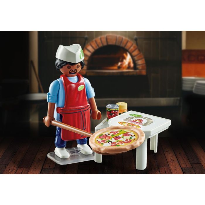 Playmobil 71161 Figura Coleccionable Pizzero Especial Plus con gorro de cocinero, pizza, mesa y caja, Edad +4 años 2 Playmobil 71161 Figura Coleccionable Pizzero Especial Plus con gorro de cocinero, pizza, mesa y caja, Edad +4 años 2