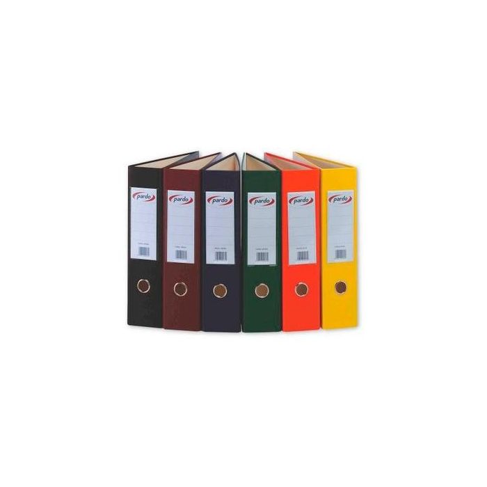 Pardo archivador palanca 70mm folio cartón forrado azul