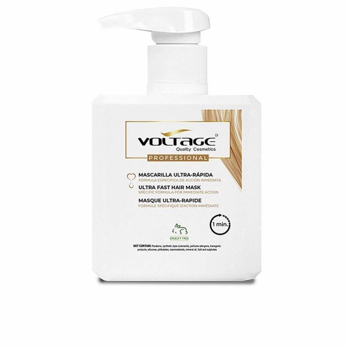 Voltage Mascarilla Profesional Ultra Rápida 500 ml - Acción Inmediata en 1 Minuto con Elastina y Aromaterapia