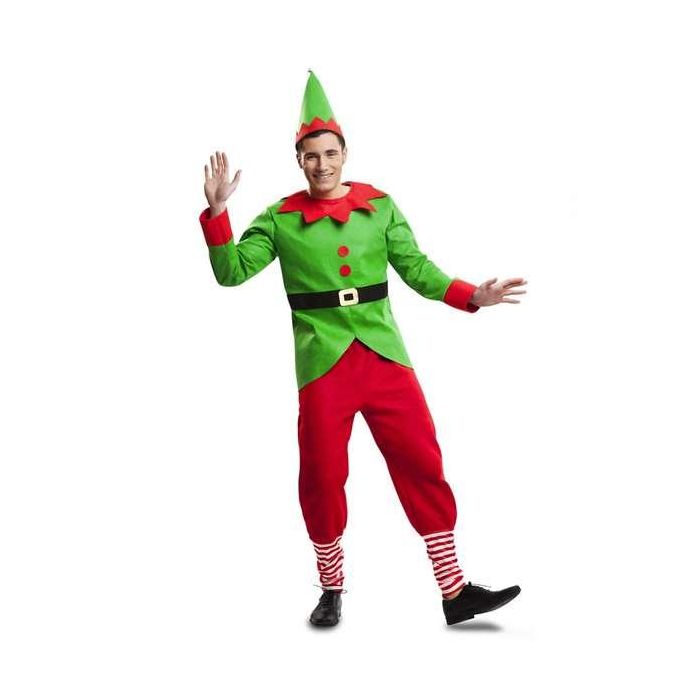 Disfraz elfo gorro, camisa con cinturón y pantalón talla XXL Disfraz elfo gorro, camisa con cinturón y pantalón talla XXL