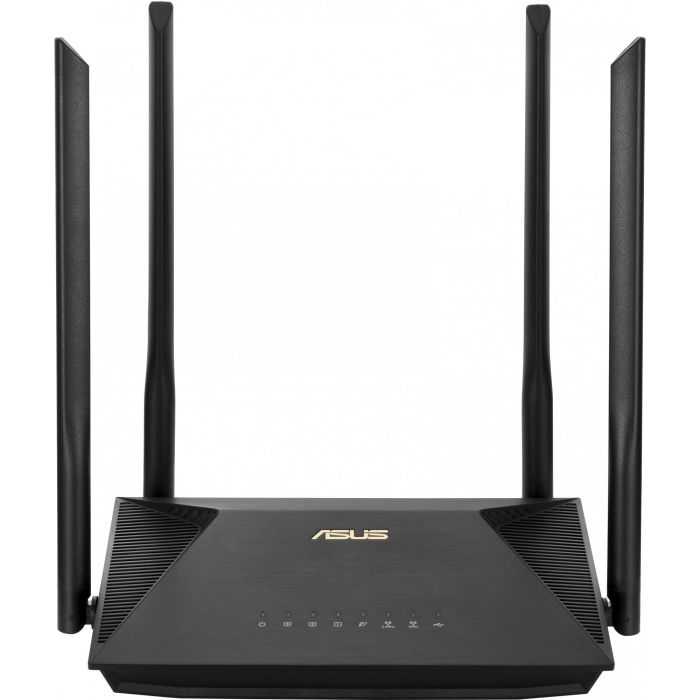 Asus RT-AX53U Router Inalámbrico WiFi 6 AX1800 Doble Banda 2.4/5GHz con 4 Antenas, 4 Puertos Gigabit y AiProtection 2